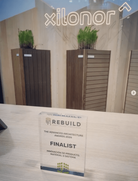 Reconocimiento como finalista en los REBUILD Awards 2026 para una solución híbrida madera–hormigón vinculada a LIFE Timber for All.